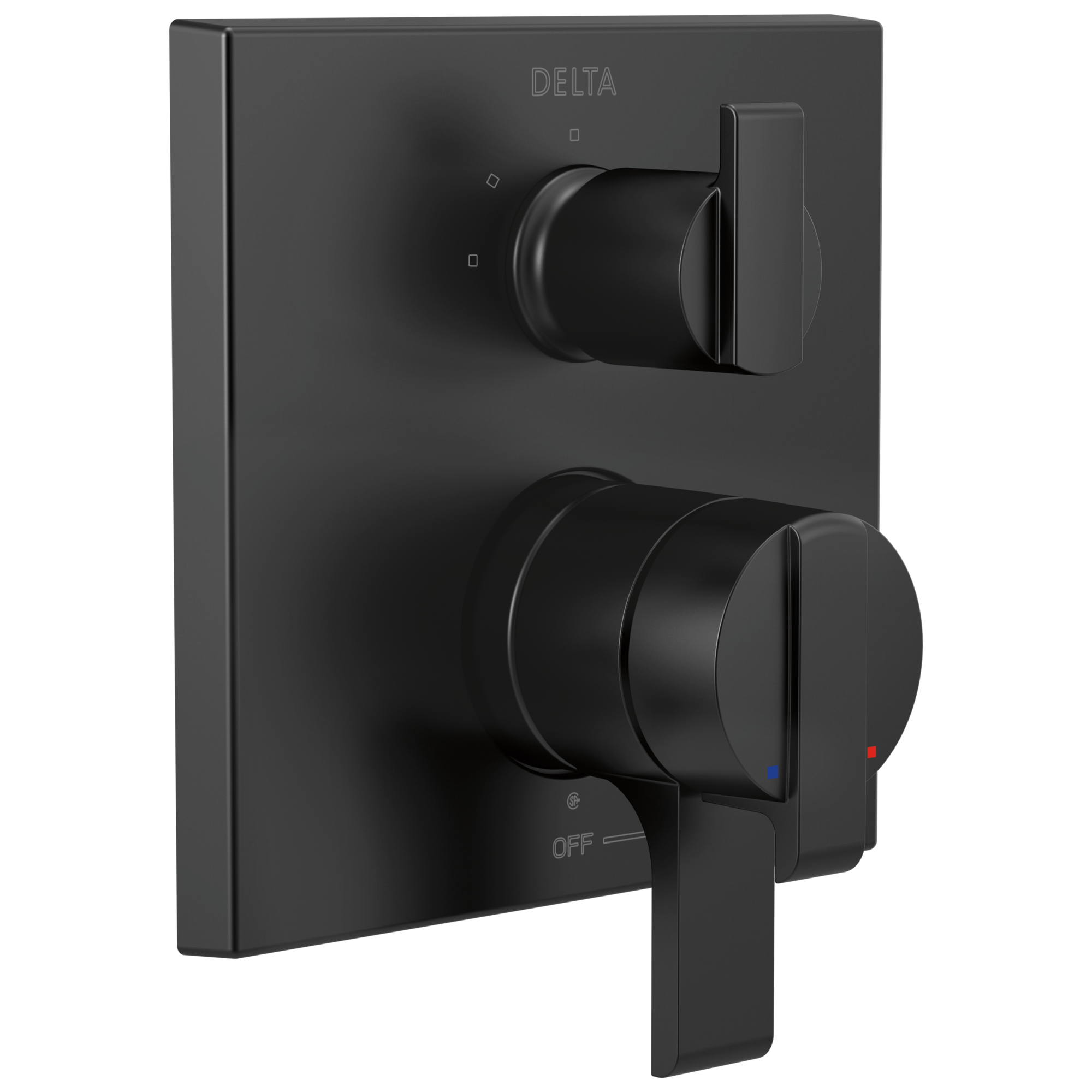 Delta Ara®: Angular Modern Monitor® 17 Series Valve Trim with 3-Setting Integrated Diverter - Maison&Co.