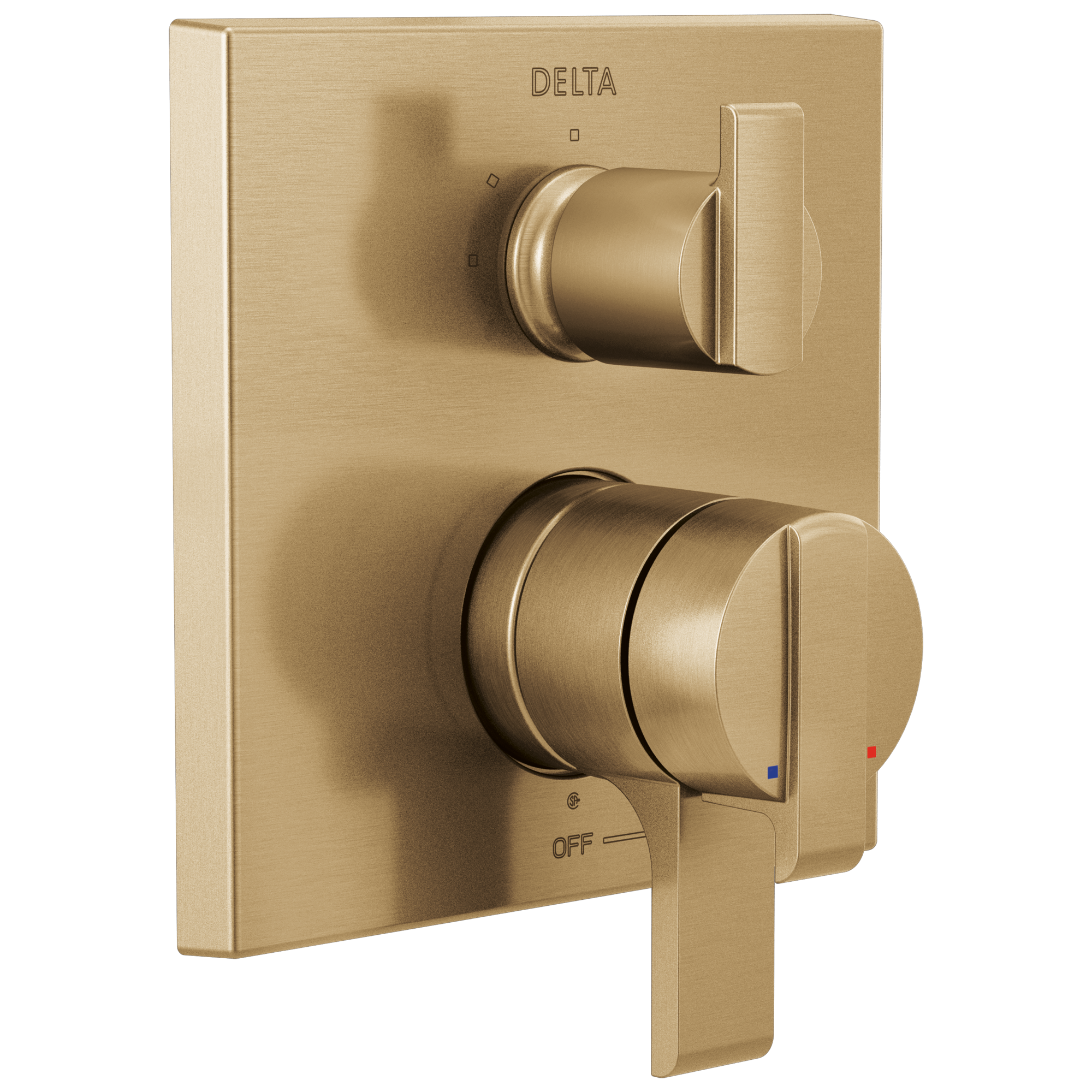 Delta Ara®: Angular Modern Monitor® 17 Series Valve Trim with 3-Setting Integrated Diverter - Maison&Co.