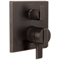 Delta Ara®: Angular Modern Monitor® 17 Series Valve Trim with 3-Setting Integrated Diverter - Maison&Co.