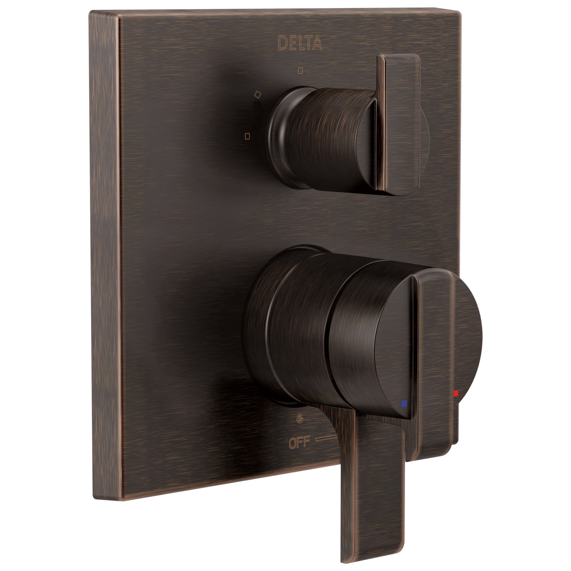 Delta Ara®: Angular Modern Monitor® 17 Series Valve Trim with 3-Setting Integrated Diverter - Maison&Co.