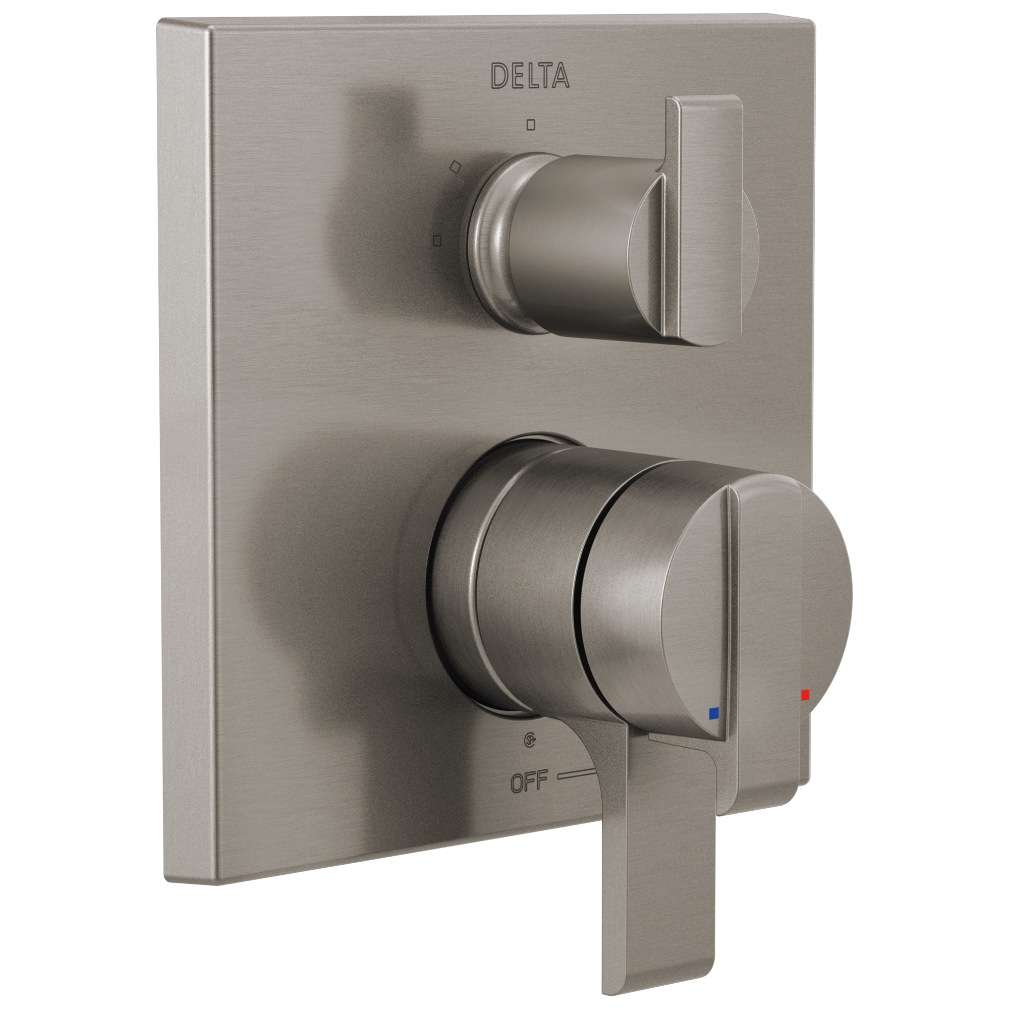 Delta Ara®: Angular Modern Monitor® 17 Series Valve Trim with 3-Setting Integrated Diverter - Maison&Co.