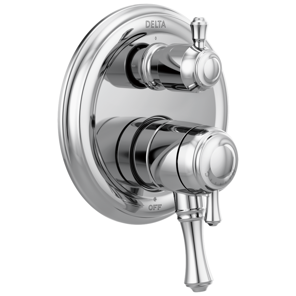 Delta Cassidy™: Traditional 2-Handle Monitor® 17 Series Valve Trim with 3-Setting Integrated Diverter
