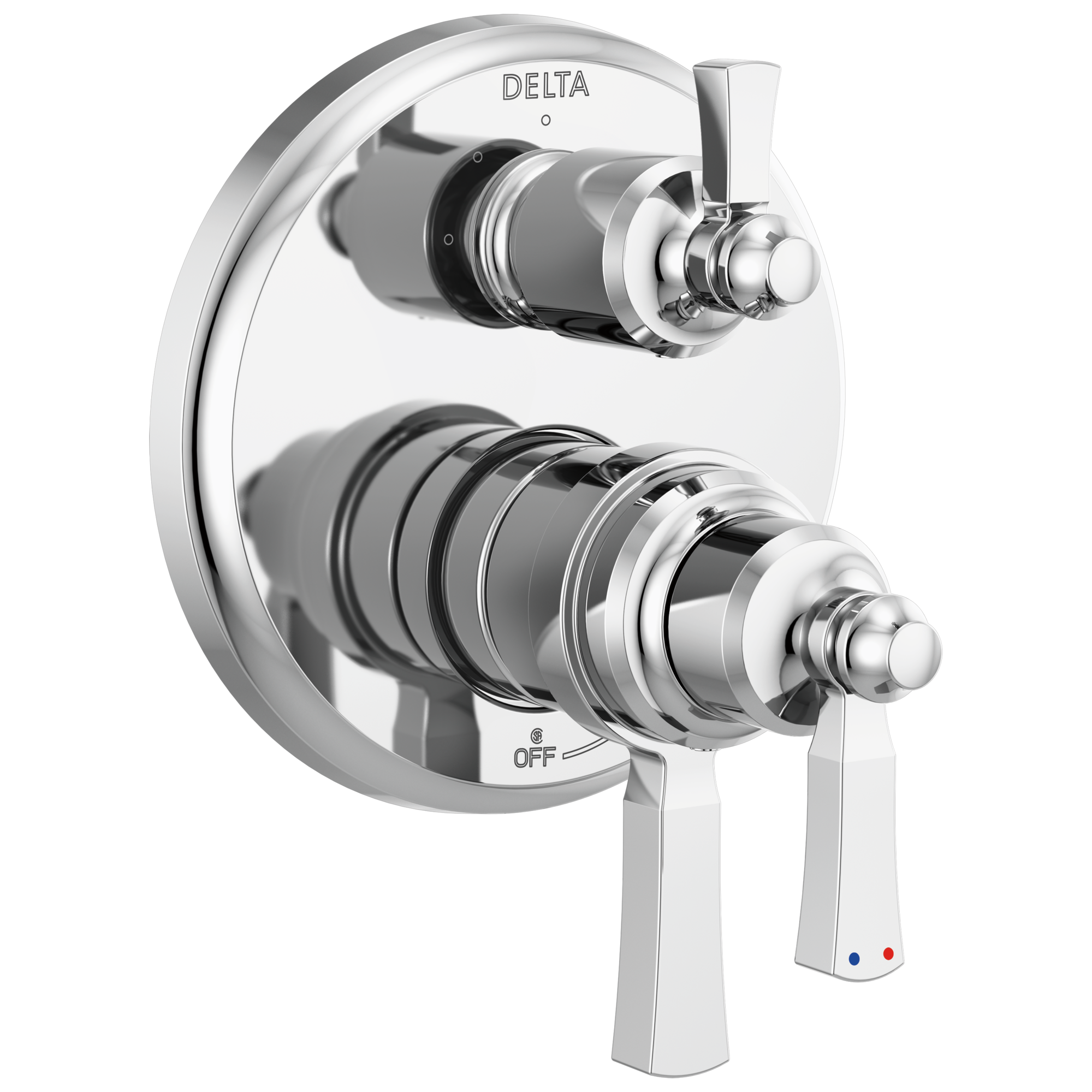 Delta Dorval™: Traditional 2-Handle Monitor 17T Series Valve Trim with 3 Setting Diverter
