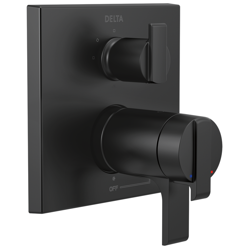 Delta Ara®: Angular Modern TempAssure® 17T Series Valve Trim with 3-Setting Integrated Diverter