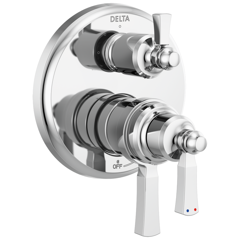 Delta Dorval™: Traditional 2-Handle Monitor 17T Series Valve Trim with 6 Setting Diverter