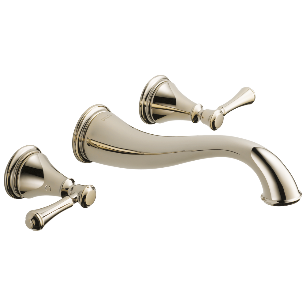 Delta Cassidy™: Two Handle Wall Mount Bathroom Faucet Trim