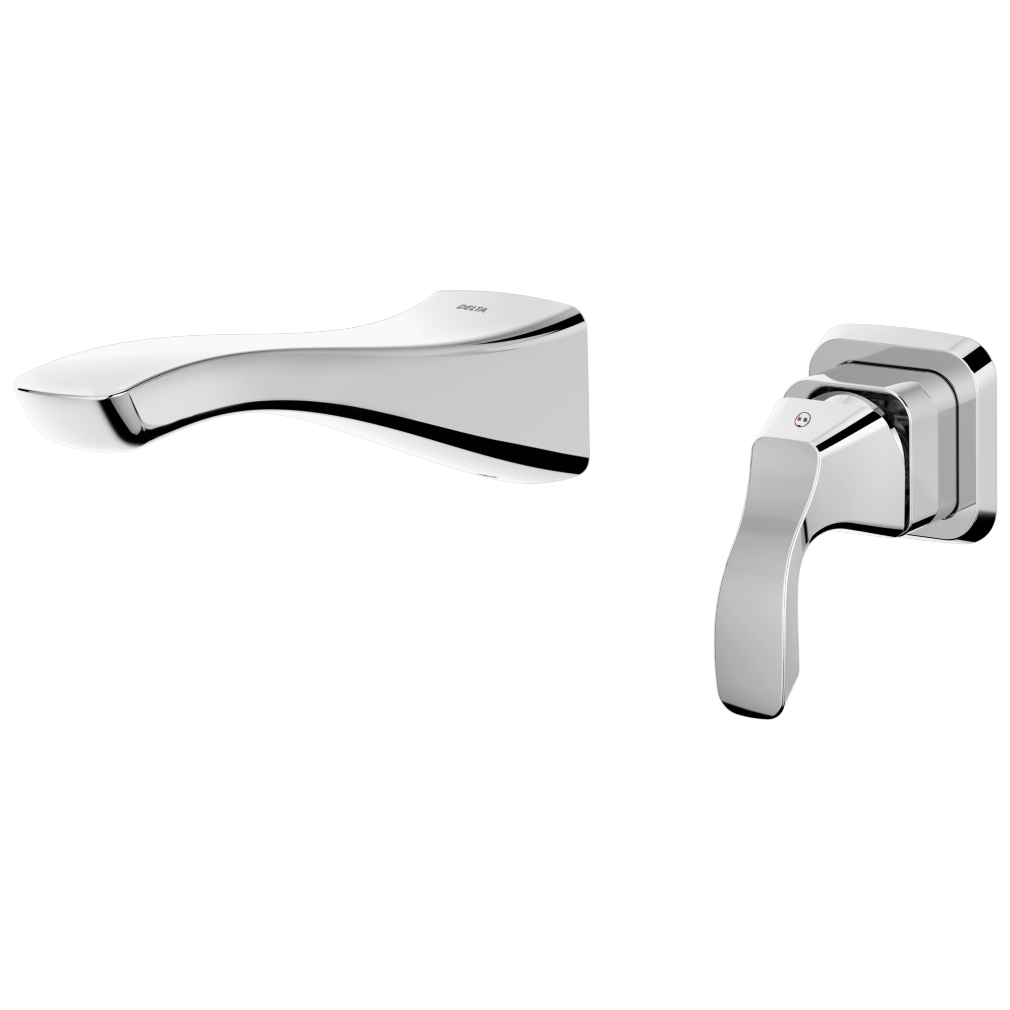 Delta Tesla®: Single Handle Wall Mount Bathroom Faucet Trim