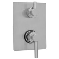 Rectangle Plate with Contempo Low Lever Thermostatic Valve with Contempo Short Peg Built-in 2-Way Or 3-Way Diverter/Volume Controls (J-TH34-686 / J-TH34-687 / J-TH34-688 / J-TH34-689) in Multiple Finishes - Maison&Co.