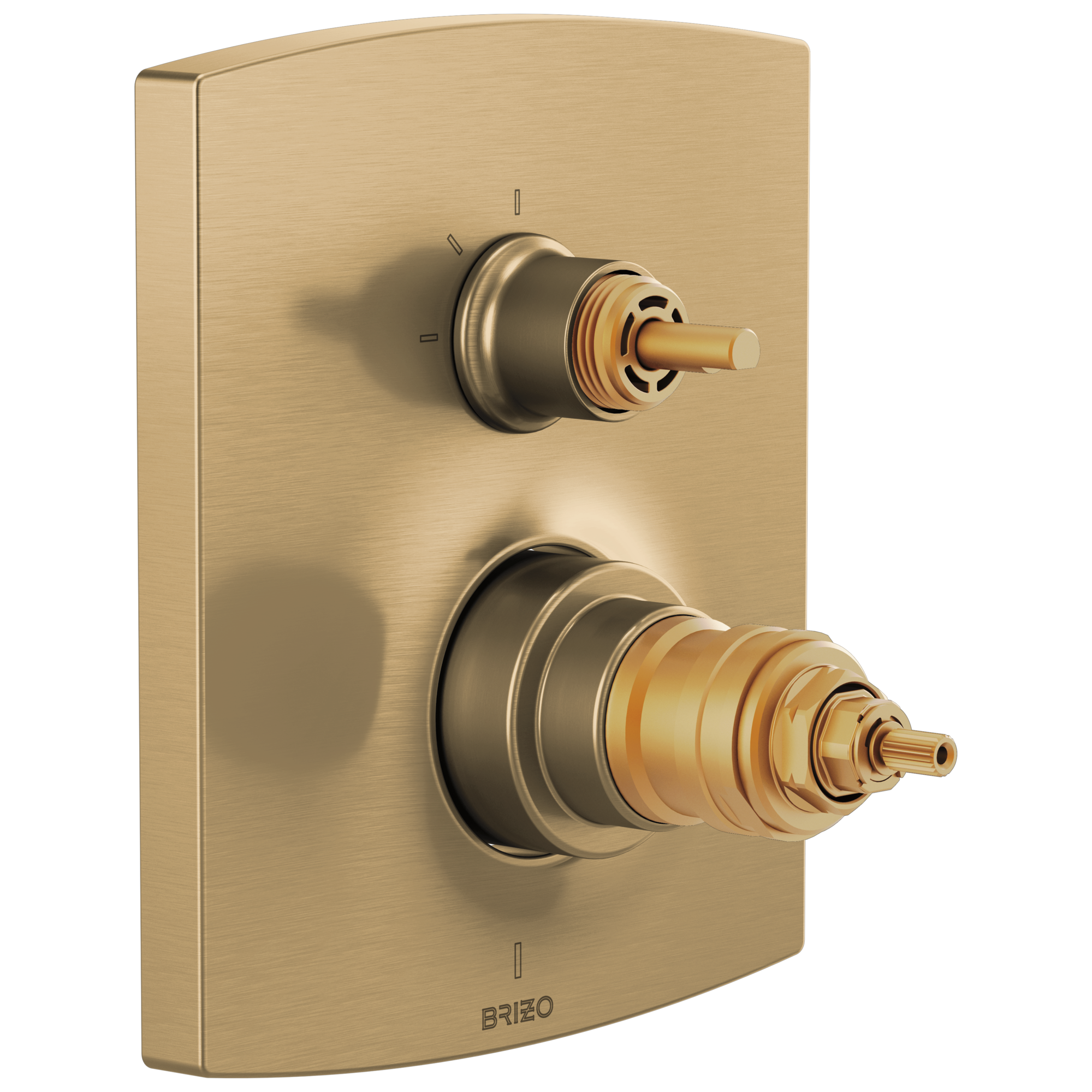 Brizo Kintsu®: TempAssure Thermostatic Valve with Integrated 3-Function Diverter Trim - Less Handles