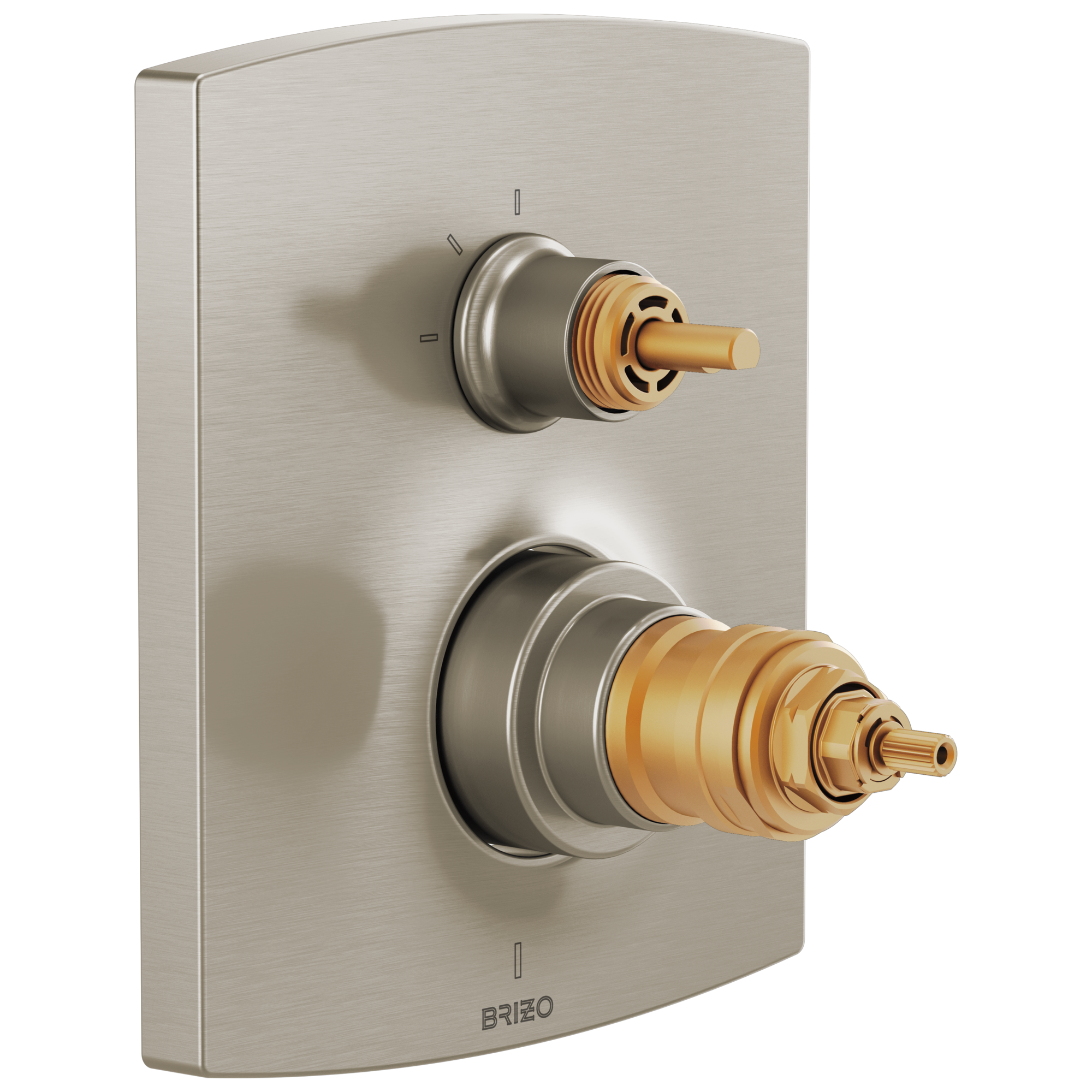 Brizo Kintsu®: TempAssure Thermostatic Valve with Integrated 3-Function Diverter Trim - Less Handles