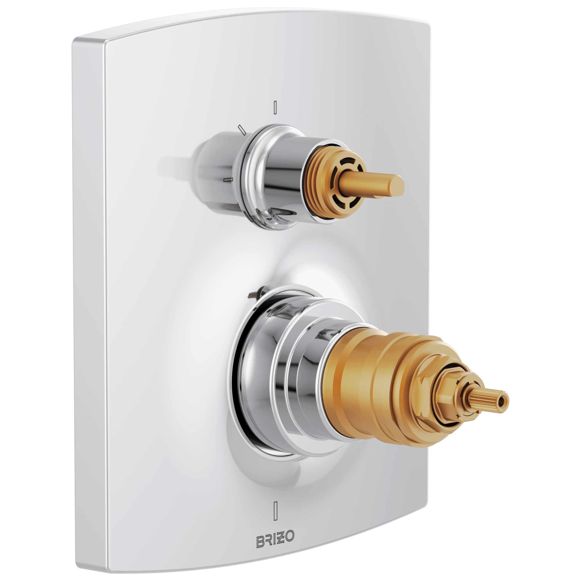 Brizo Kintsu®: TempAssure Thermostatic Valve with Integrated 3-Function Diverter Trim - Less Handles