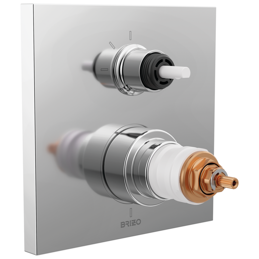 Brizo Frank Lloyd Wright®: TempAssure® Thermostatic Valve with 3-Function Integrated Diverter Trim - Less Handles