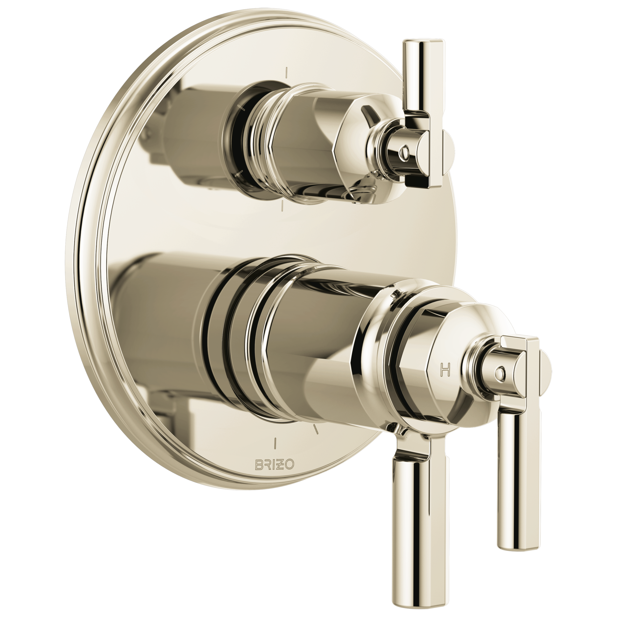 Brizo Invari®: Tempassure® Thermostatic Valve With Integrated 6-Function Diverter Trim