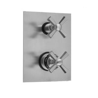 Rectangle Plate with Hex Cross Thermostatic Valve with Hex Cross Built-in 2-Way Or 3-Way Diverter/Volume Controls (J-TH34-686 / J-TH34-687 / J-TH34-688 / J-TH34-689) in Multiple Finishes - Maison&Co.