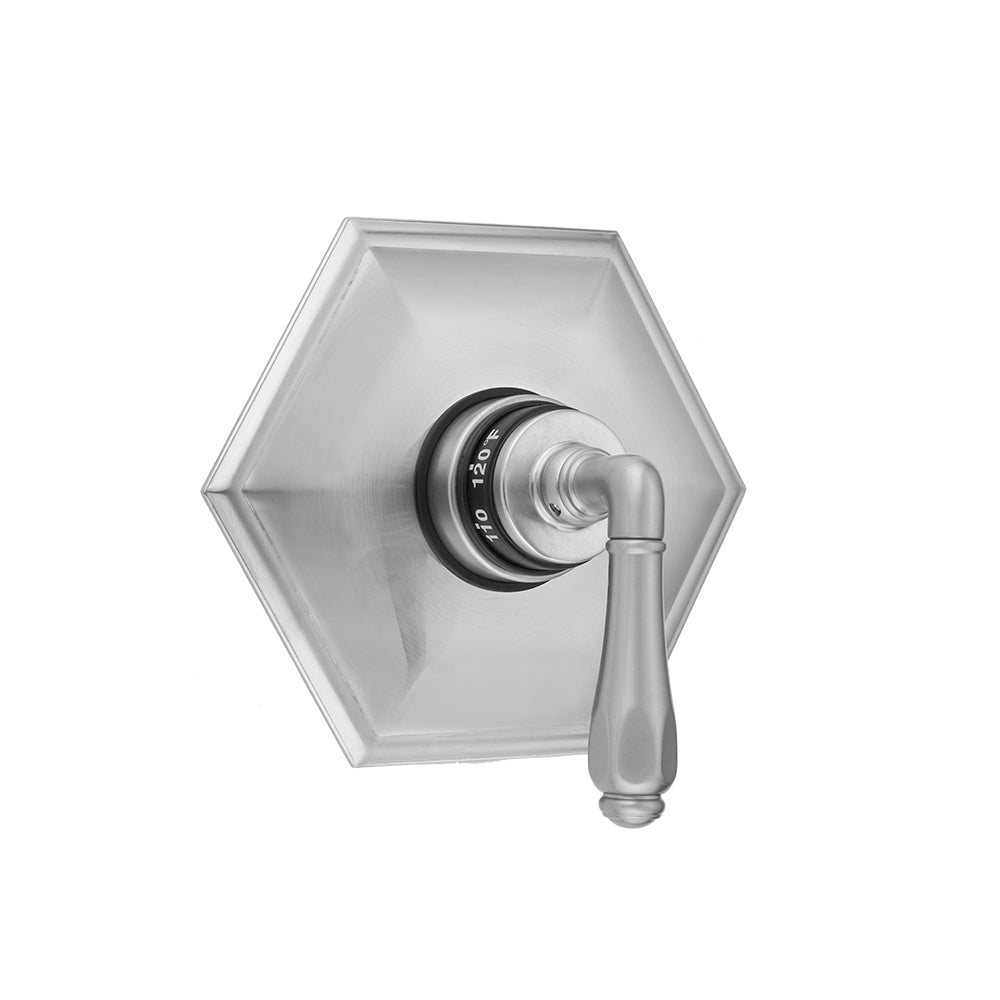 Hex Plate with Smooth Lever Trim for Thermostatic Valves (J-TH34 & J-TH12) in Multiple Finishes