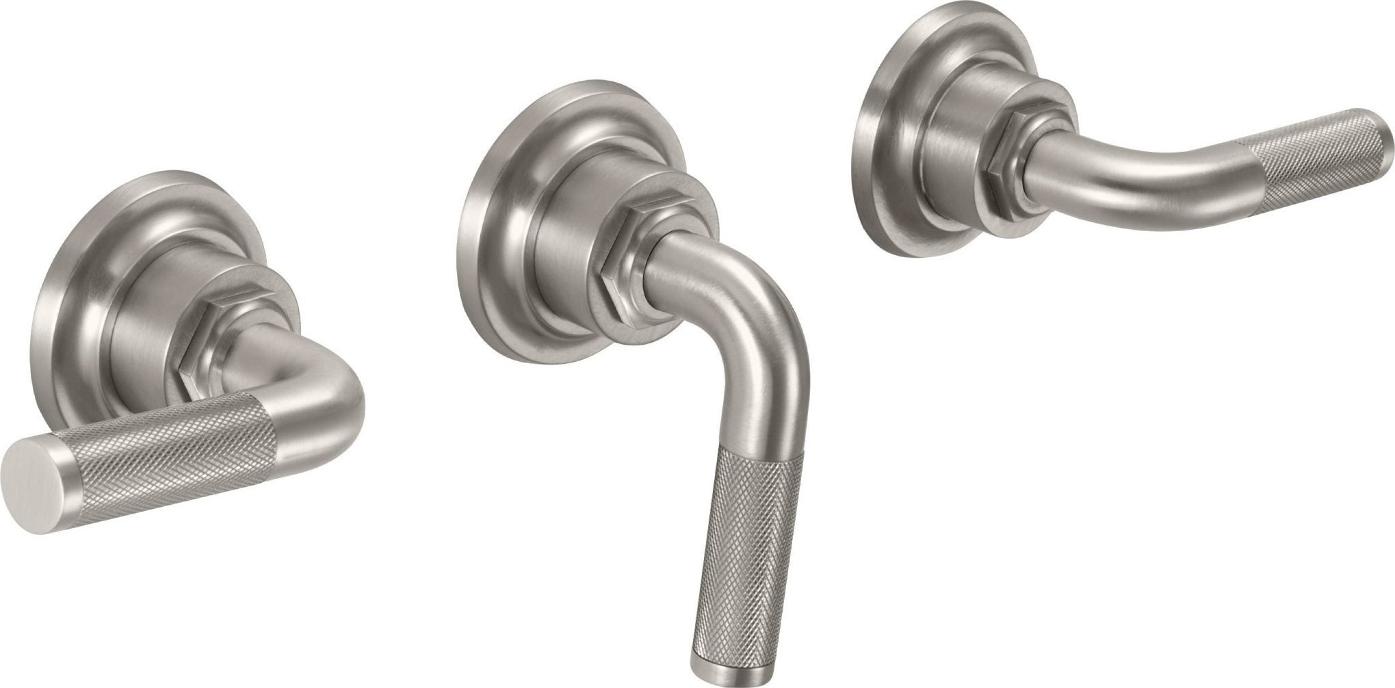 California Faucets - TO-3003KL-SN - 3 Handle Tub and Shower Trim Only - Satin Nickel  - Descanso