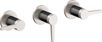 California Faucets - TO-5303FL-SN - 3 Handle Tub and Shower Trim Only - Satin Nickel  - D Street