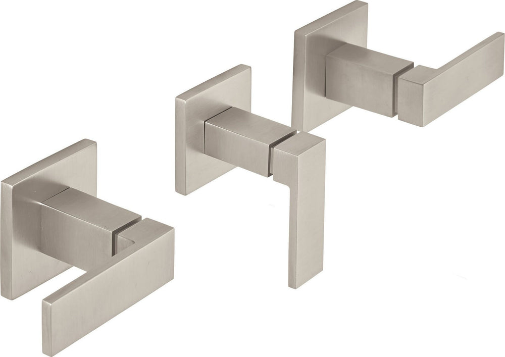 California Faucets - TO-7703L-SN - 3 Handle Tub and Shower Trim Only - Satin Nickel  - Morro Bay