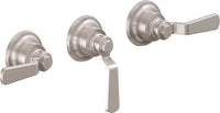 California Faucets - TO-8003L-SN - 3 Handle Tub and Shower Trim Only - Satin Nickel  - Descanso Works