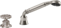 California Faucets - 80W.15S.18-SN - Complete Handshower & Diverter for Roman Tub - Satin Nickel  - Descanso Works