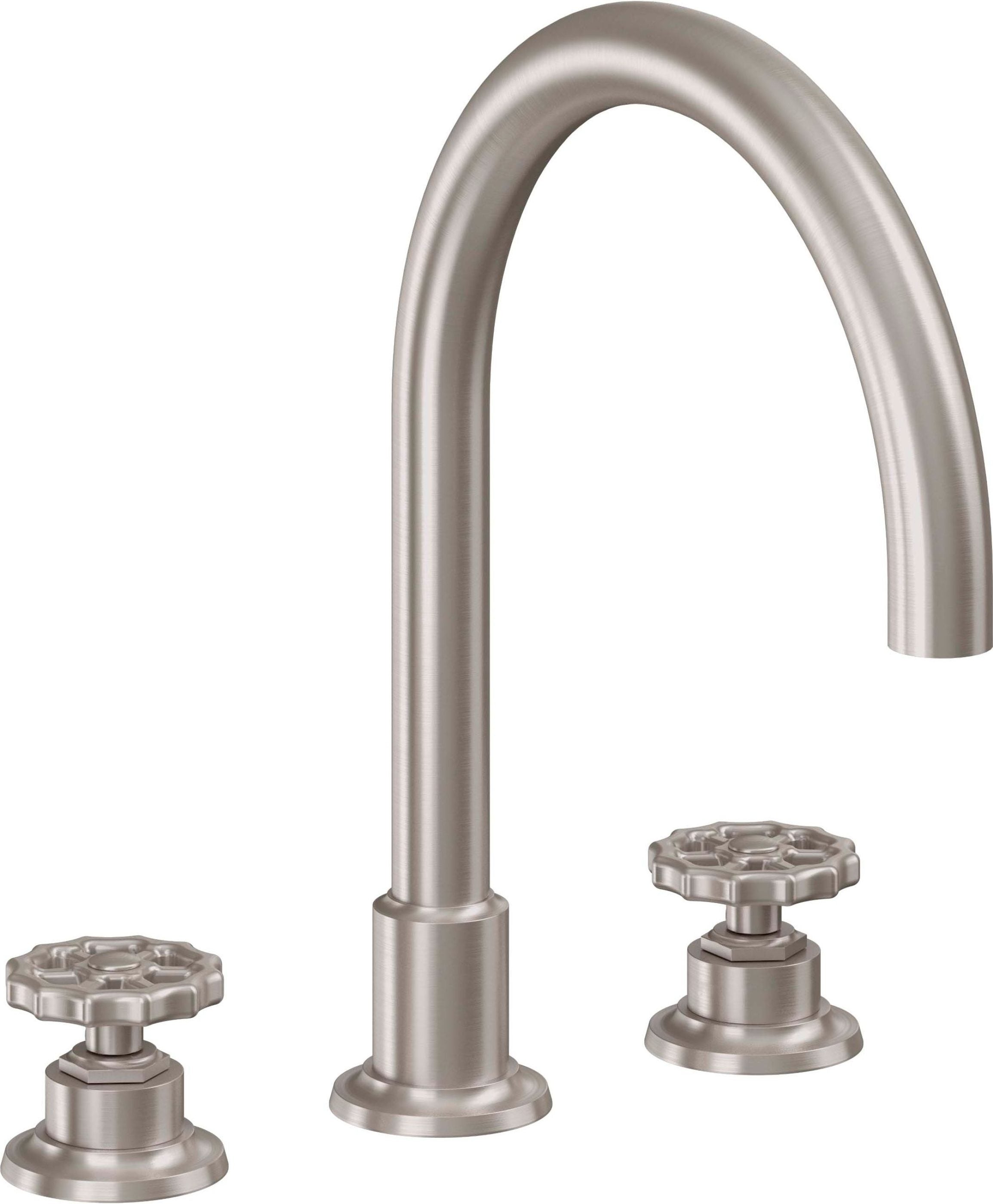 California Faucets - 8108W-SN - Complete Roman Tub Set - Satin Nickel  - Descanso Works