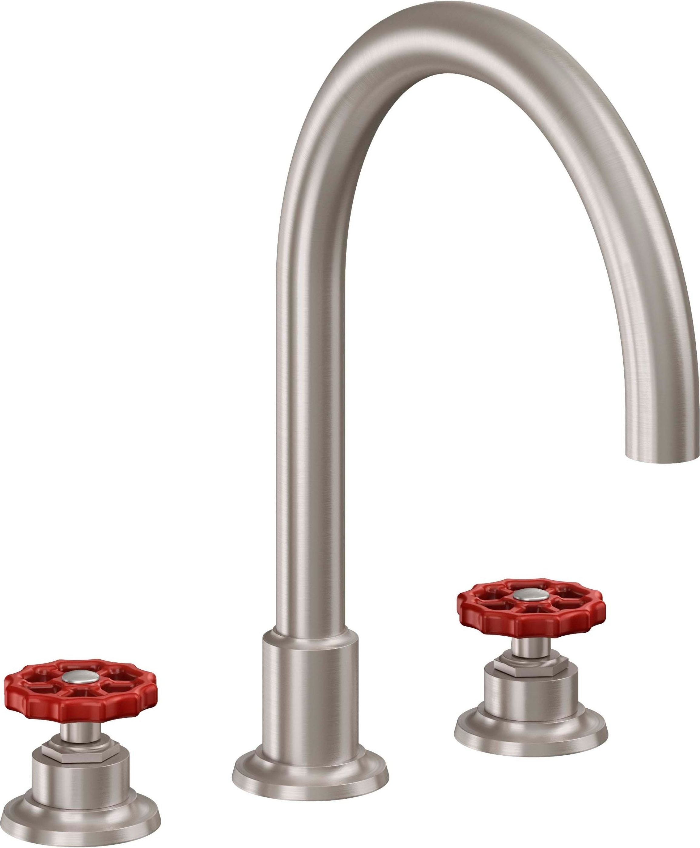 California Faucets - 8108WR-SN - Complete Roman Tub Set - Satin Nickel  - Descanso Works
