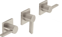 California Faucets - TO-E303CL-SN - 3 Handle Tub and Shower Trim Only - Satin Nickel  - Bel Canto