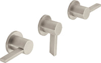 California Faucets - TO-E303L-SN - 3 Handle Tub and Shower Trim Only - Satin Nickel  - Bel Canto