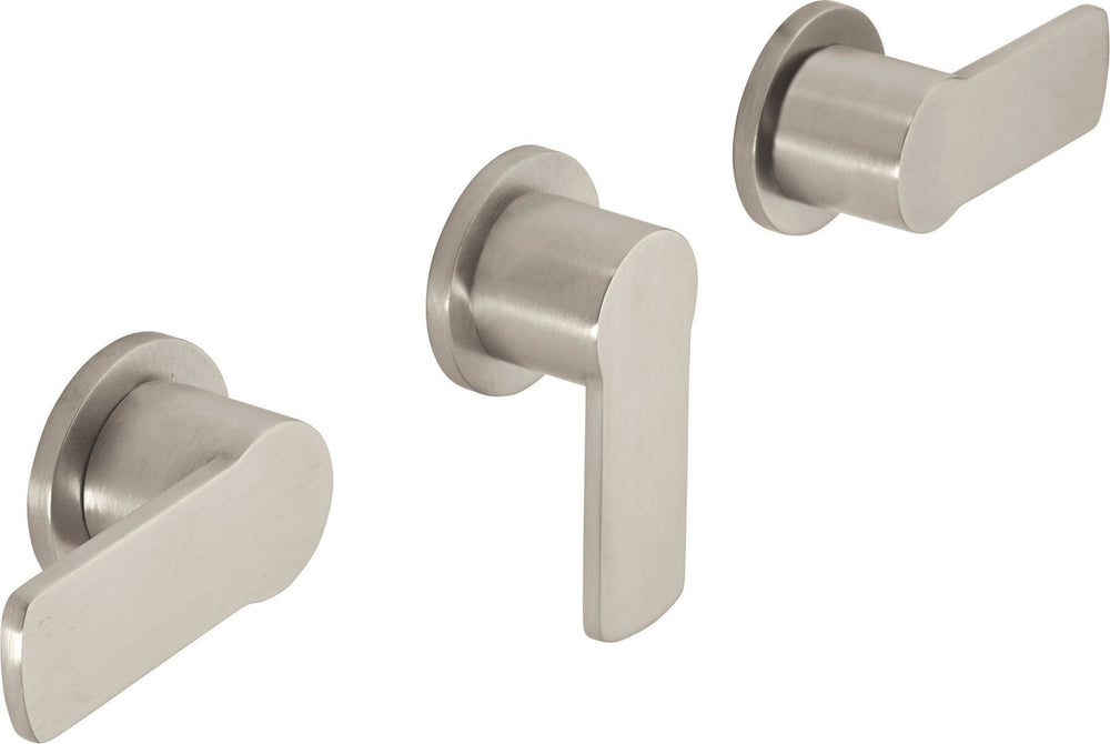 California Faucets - TO-E403L-SN - 3 Handle Tub and Shower Trim Only - Satin Nickel  - Arpeggio