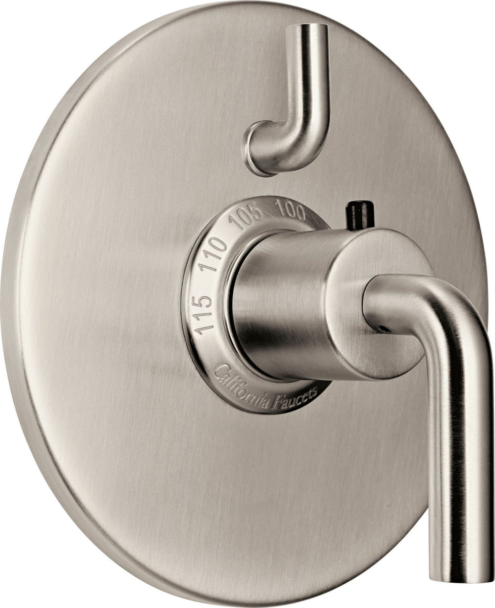 California Faucets - TO-TH1L-74-SN - StyleTherm® Trim Only with Single Volume Control  - Satin Nickel  - Tamalpais