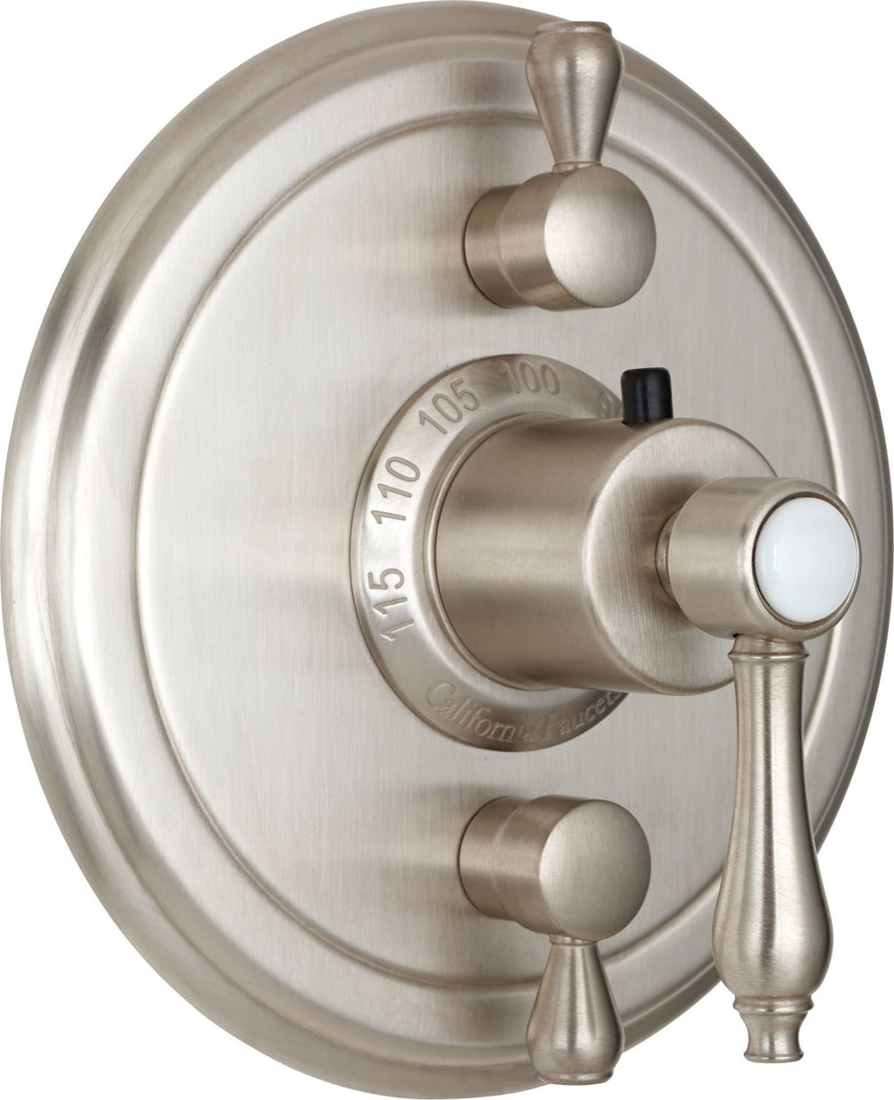 California Faucets - TO-TH2L-61-SN - StyleTherm® Trim Only with Dual Volume Control - Satin Nickel  - Salinas