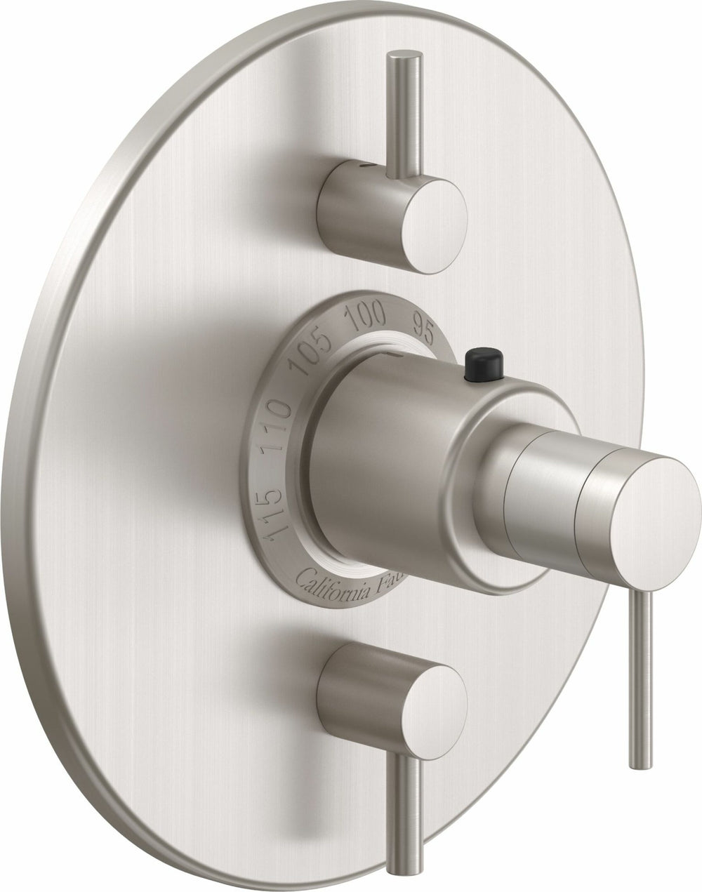 California Faucets - TO-TH2L-52-SN - StyleTherm® Trim Only with Dual Volume Control - Satin Nickel  - D Street