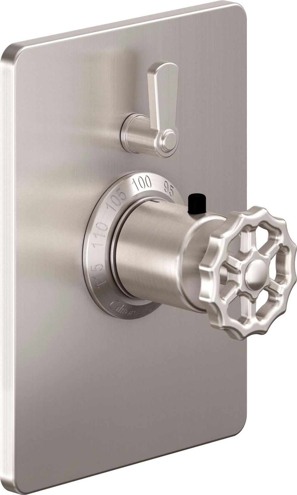 California Faucets - TO-THC1L-80W-SN - StyleTherm® Trim Only with Single Volume Control - Satin Nickel  - Descanso Works