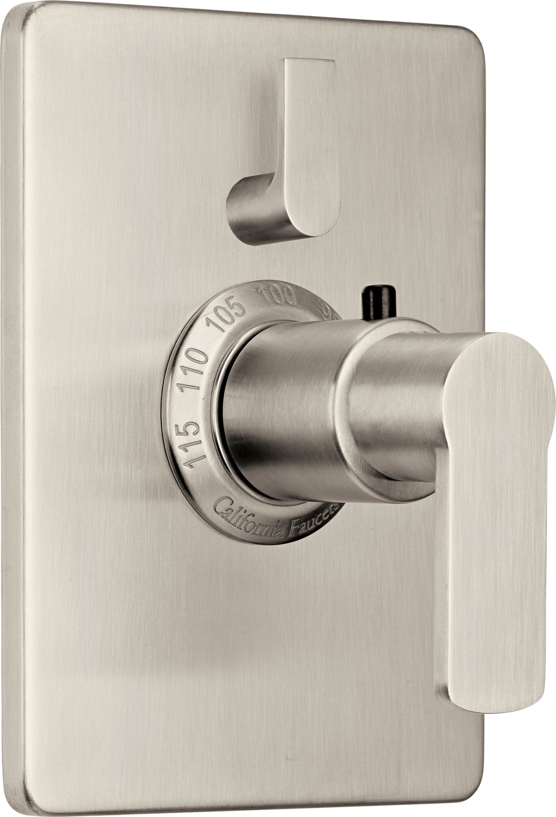 California Faucets - TO-THC1L-E4-SN - StyleTherm® Trim Only with Single Volume Control - Satin Nickel  - Arpeggio