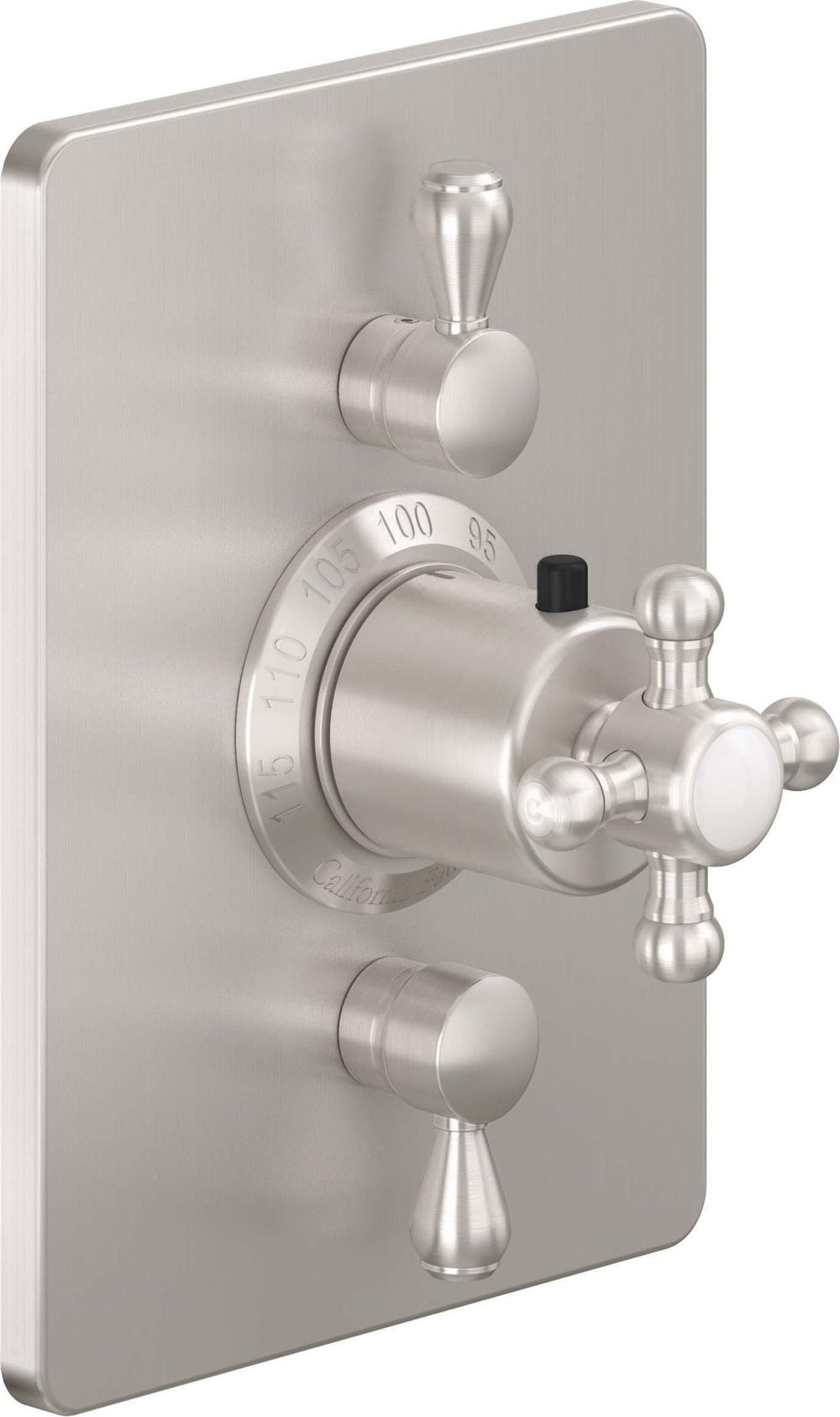 California Faucets - TO-THC2L-60-SN - StyleTherm® Trim Only with Dual Volume Control - Satin Nickel  - Del Mar