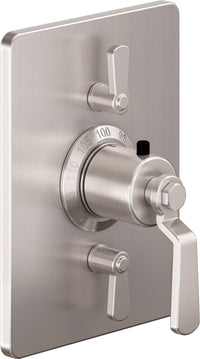 California Faucets - TO-THC2L-80-SN - StyleTherm® Trim Only with Dual Volume Control - Satin Nickel  - Descanso Works