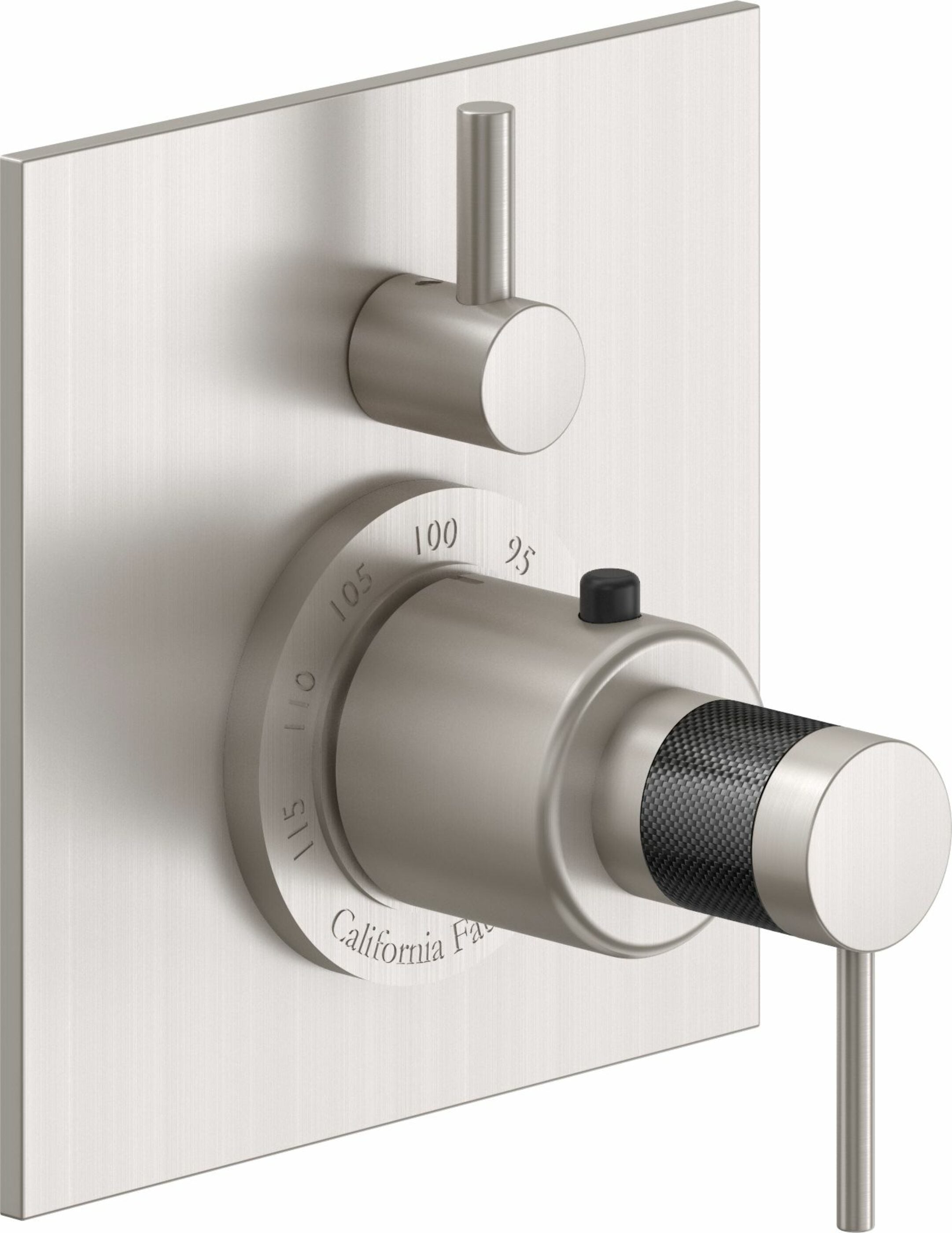 California Faucets - TO-THF1L-52F-SN - StyleTherm® Trim Only with Single Volume Control - Satin Nickel  - D Street