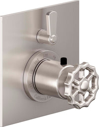 California Faucets - TO-THF1L-80W-SN - StyleTherm® Trim Only with Single Volume Control - Satin Nickel  - Descanso Works