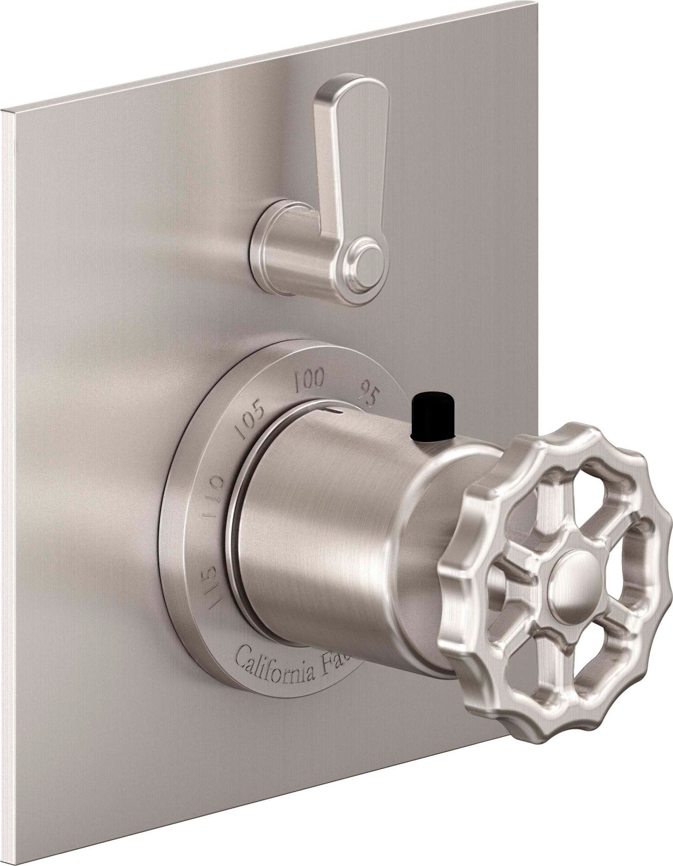 California Faucets - TO-THF1L-80W-SN - StyleTherm® Trim Only with Single Volume Control - Satin Nickel  - Descanso Works