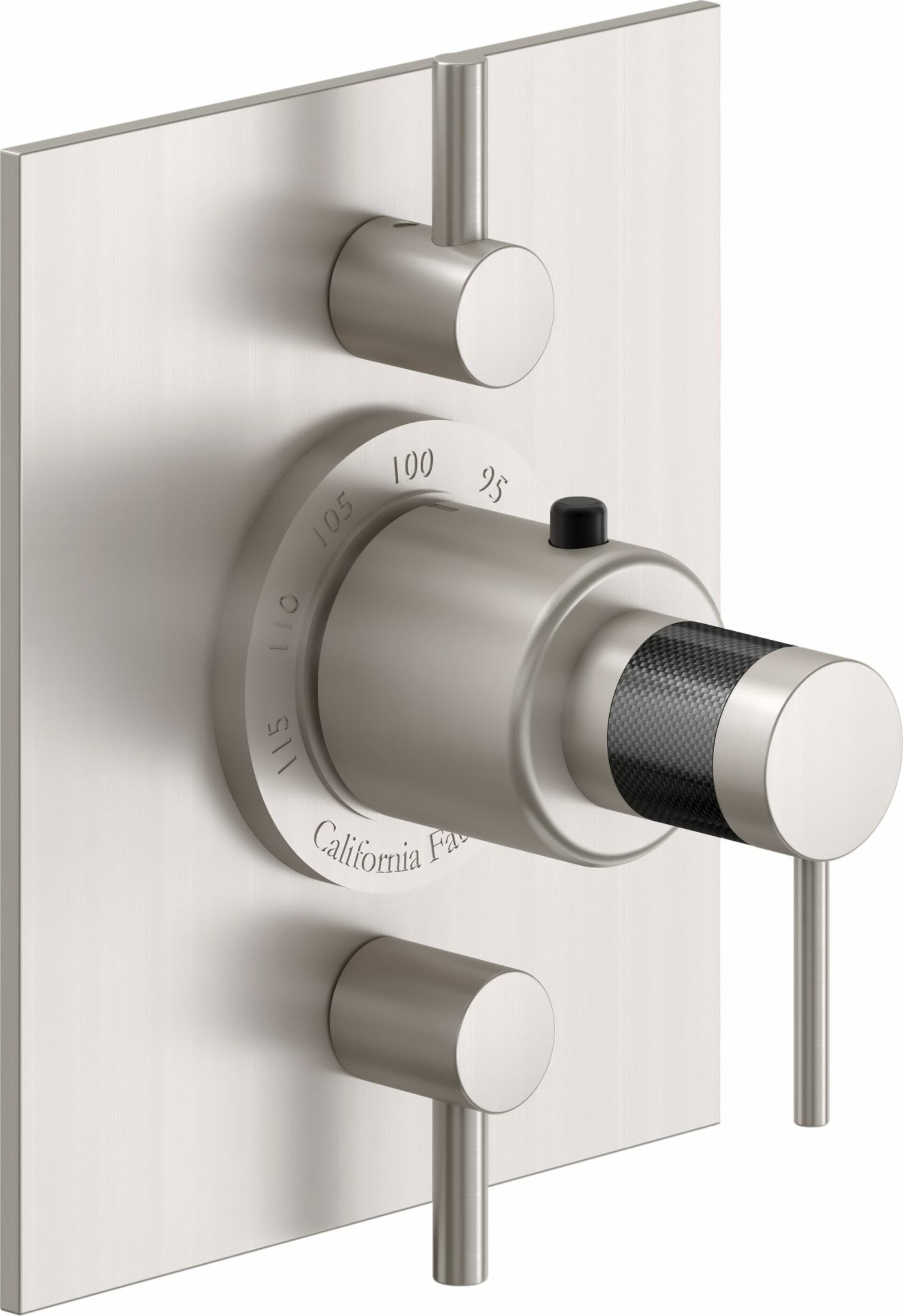 California Faucets - TO-THF2L-52F-SN - StyleTherm® Trim Only with Dual Volume Control - Satin Nickel  - D Street