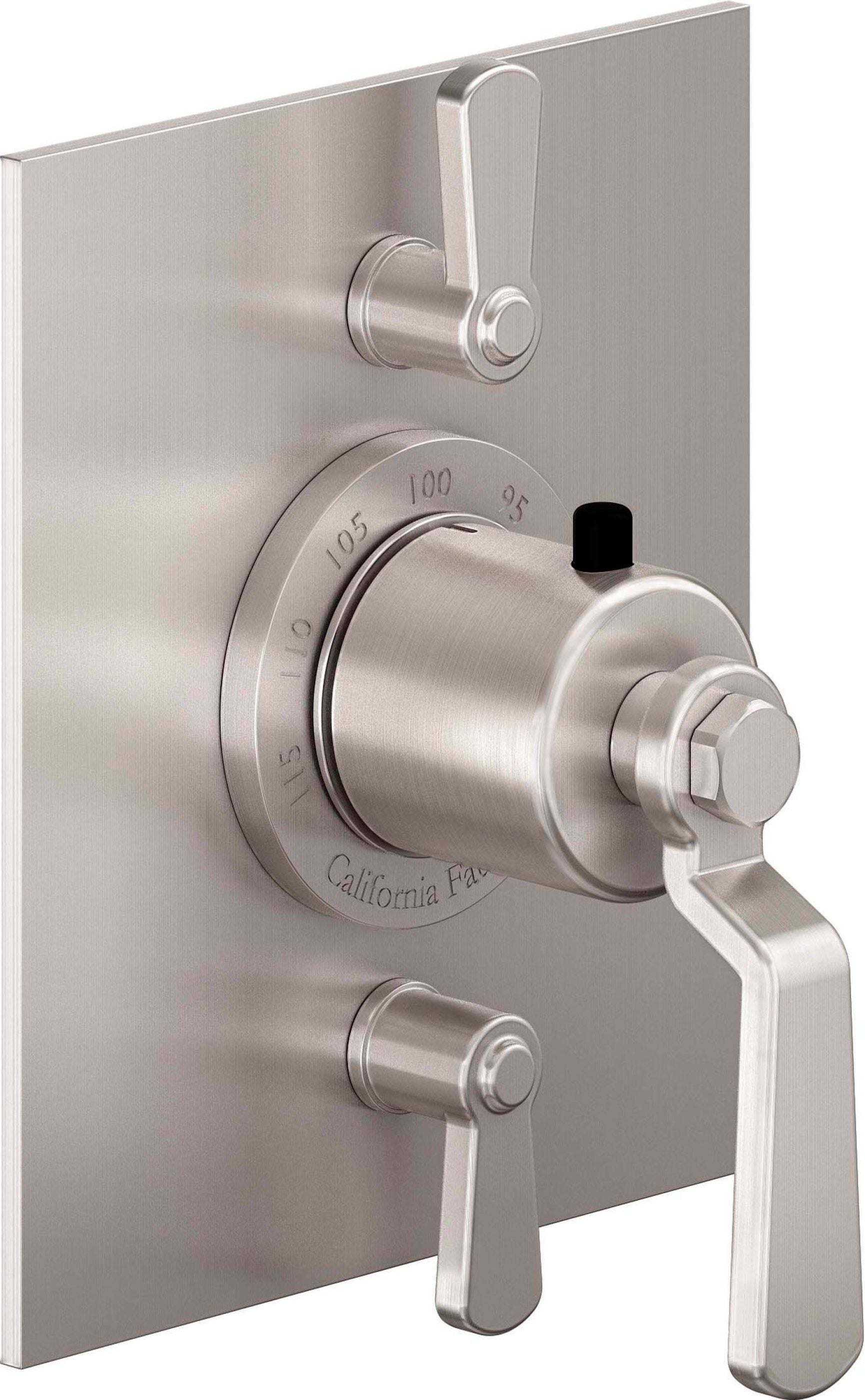 California Faucets - TO-THF2L-80-SN - StyleTherm® Trim Only with Dual Volume Control - Satin Nickel  - Descanso Works