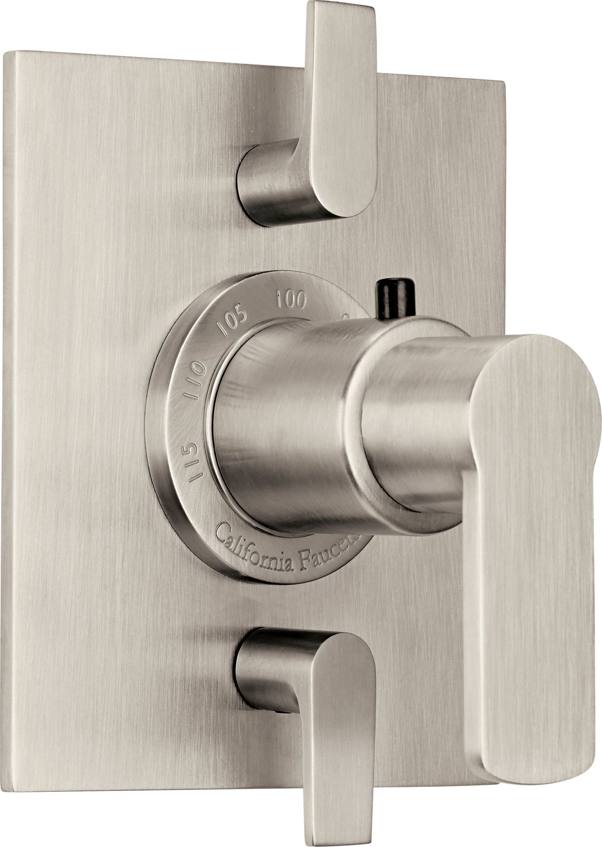 California Faucets - TO-THF2L-E4-SN - StyleTherm® Trim Only with Dual Volume Control - Satin Nickel  - Arpeggio