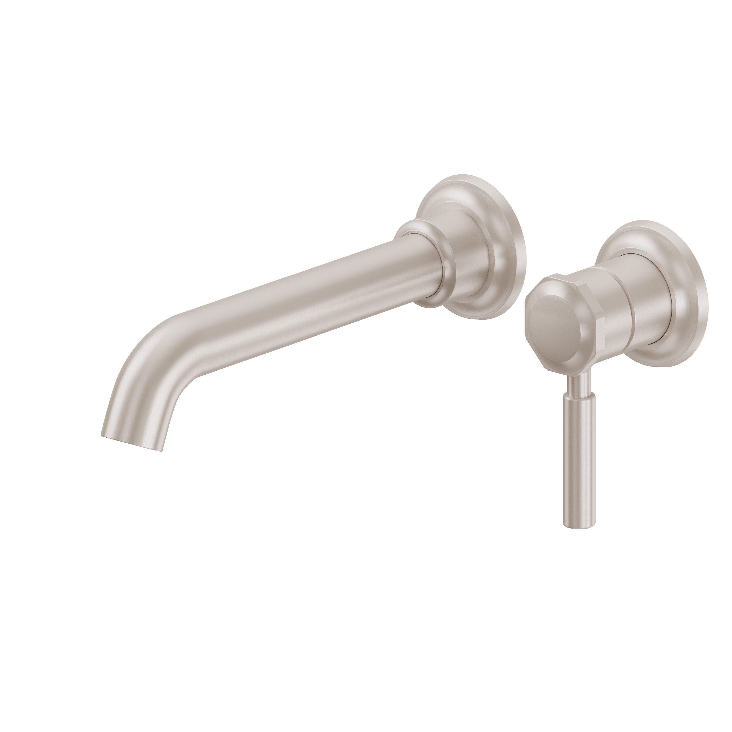 California Faucets - TO-V3001-9-SN - Single Handle Lavatory Wall Faucet Trim Only - Satin Nickel  - Descanso