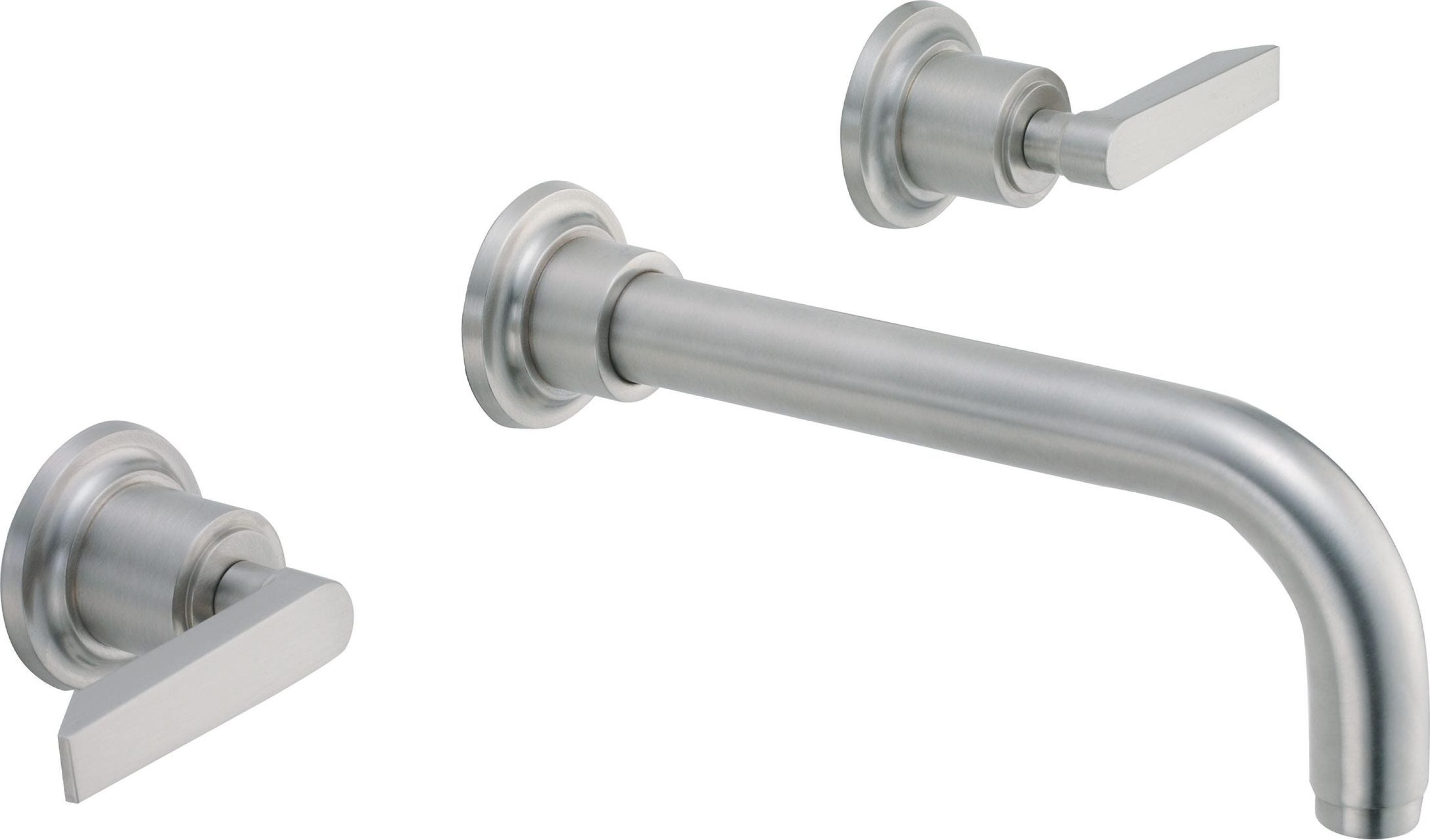 California Faucets - TO-V4502-9-SN - Two Handle Lavatory Wall Faucet Trim Only - Satin Nickel  - Rincon Bay