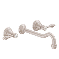 California Faucets - TO-V6102-9-SN - Two Handle Lavatory Wall Faucet Trim Only - Satin Nickel  - Salinas