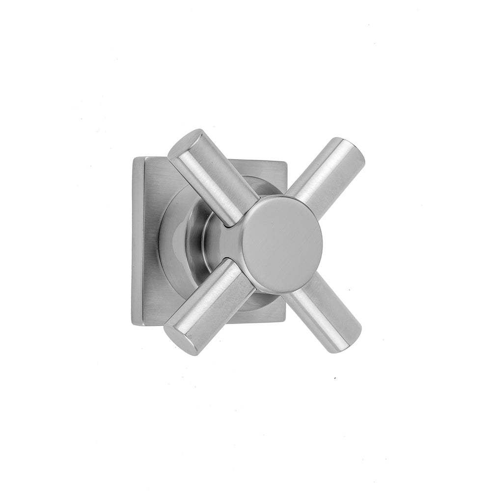 Contempo Cross with Square Escutcheon Trim for Exacto Volume Controls and Diverters (J-VC34 / J-VC12 / J-20682 / J-20686 / J-20687 / J-20688 / J-20689) in Multiple Finishes