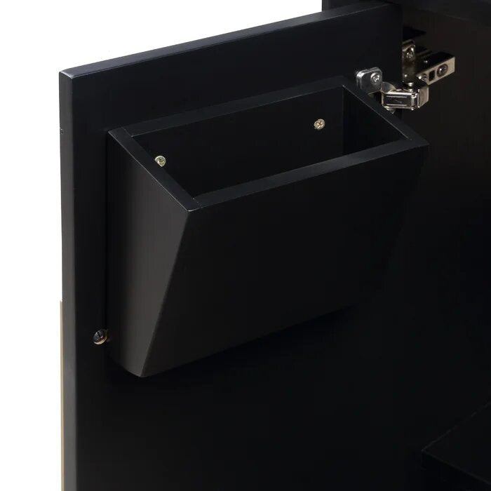 Gracie 48" Bathroom Vanity, Black with Carrara Marble top