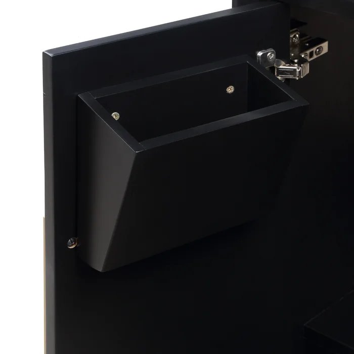 Gracie 60" Bathroom Vanity, Black with Carrara Marble top