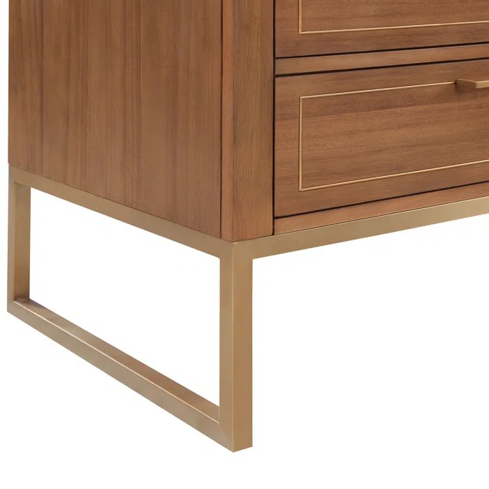 Markham 24" Vanity Walnut / Satin Brass - Quartz Top