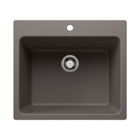 Blanco - 443116 - Liven SILGRANIT 25" Single Bowl Dual Mount Laundry Sink - Volcano Gray